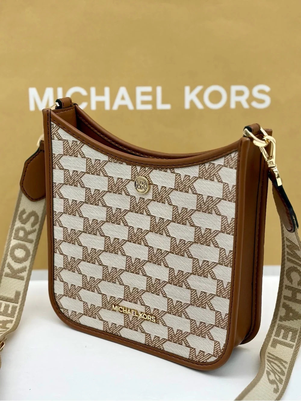 Michael Kors Briley Small Logo Messenger Crossbody Bag
